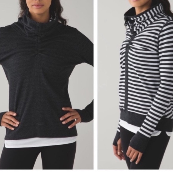 reversible cinched sweater